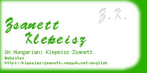 zsanett klepeisz business card